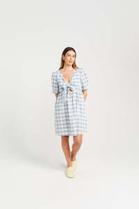 Dazzle Dress - Marine Check