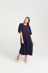 Womenswear: Lucinda Dress - Navy Check