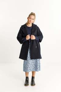 Womenswear: Trixie Coat - Sale - Moonlit Navy