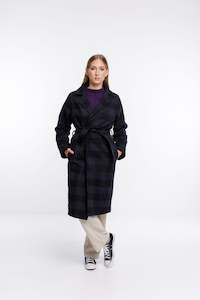 Womenswear: Clement Coat - Sale - Navy Check