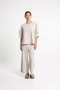 Womenswear: Goldie Top - Sale - Cream Latte Check