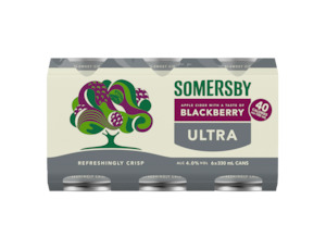 Somersby Ultra - Blackberry Cider 4.0% 6 Pack 330mL Cans (New)