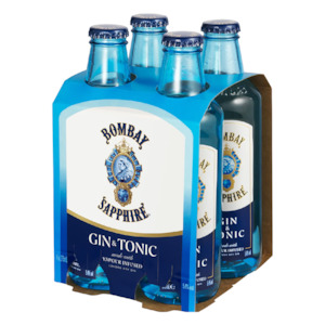 Liquor store: Bombay Sapphire Gin & Tonic 4 Pack 275mL Bottles (EOL) (Supplier deleted)