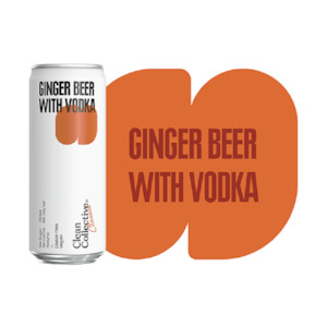 Clean Collective Ginger Beer with Vodka 5% 6 Pack 250mL Cans