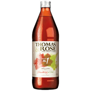 Thomas & Rose Strawberry & Lime Cider 500mL