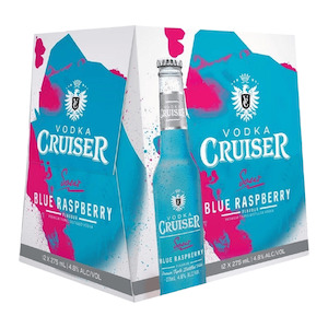 Cruiser Vodka 4.8% Sour Blue Raspberry 12 Pack 275mL Bottles - 1st