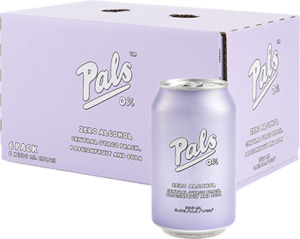 Pals ZERO 0% Alcohol - Peach, Passionfruit & Soda 6 Pack 330mL Cans