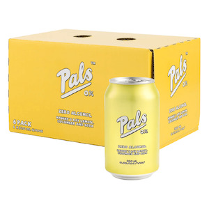 Pals ZERO 0% Alcohol - Lemon, Cucumber & Soda 6 Pack 330mL Cans