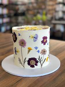 Pressed Floral Cake