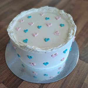 Doughnut: Mini Heart Cabinet Cake - Gender Reveal