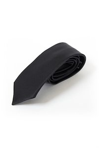 02 Black Satin Tie