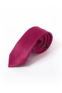 38 Magenta Satin Tie