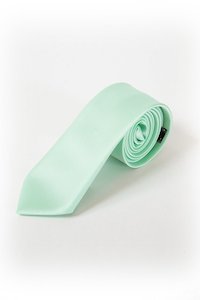 36 Mint Satin Tie