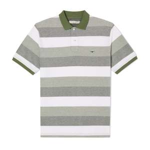 RM Williams S22 Rod Pique Stripe Polo