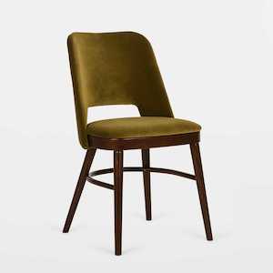 Chair: Otto Upholstered Dining Chair - Dark Oak