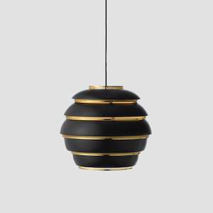 Lighting: Pendant Lamp A331 "Beehive" - Black/Brass