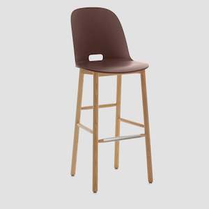 Chairs: Alfi Highback Barstool - Brown (Ex Showroom Sample)