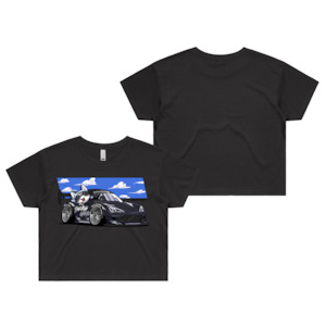 Dorifuto Buddies 86 Crop T Shirt | Coal