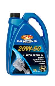 Gulf Western Hi-Tech Premium 20W-50 Engine Oil - 5L