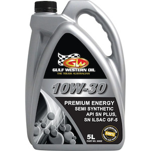 Motor vehicle parts: Gulf Western Premium Energy 10W30 Engine Oil - 5L