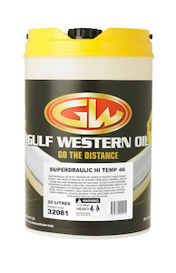 Gulf Western Super Hydraulic Hi-Temp Hydraulic Fluid - HVI 46 - 20L