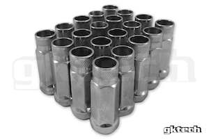 Motor vehicle parts: Gktech Silver Open Ended Wheel Nuts