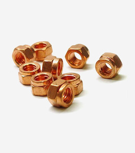 M10x1.25 Copper Coated Cone Lock Nuts (12PK)