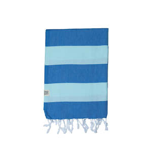 Santorini Towel - Royal Blue & Mint