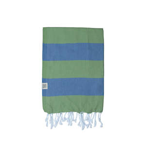 Santorini Towel - Denim & Olive