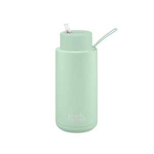 Household textile: Ceramic Reusable Bottle 34oz - Mint Gelato