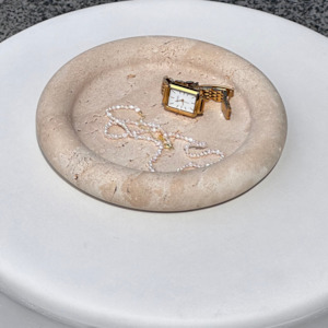 Bay Round Tray - Light Travertine