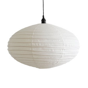 Linen Pendant Light Shade - Oval