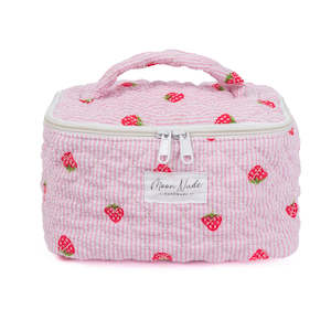 Vanity Bag With Handle - Strawberry