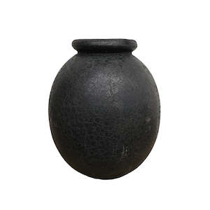 Bangalow Round Vessel - Aged Black