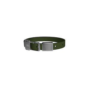 Pet Collar with Name Tag - Medium - Khaki