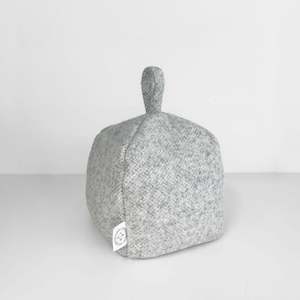 Household textile: Felted Wool Door Stop - Grey Marle