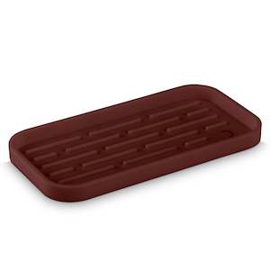 Sink Silicone Tray and Sponge Holder - Burgundy