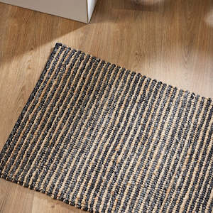 Lima Entrance Mat - Charcoal & Natural