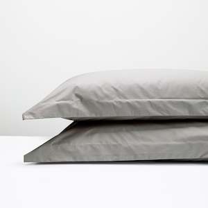 Smoke Cotton Pillowcases - Oxford