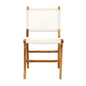 Outdoor dining chair - White