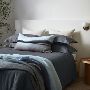 Slate Linen Duvet Cover - Single & King Single