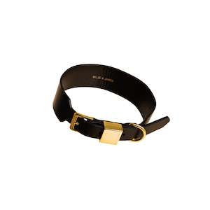 Household textile: Leather Dog Collar - Sable - Large