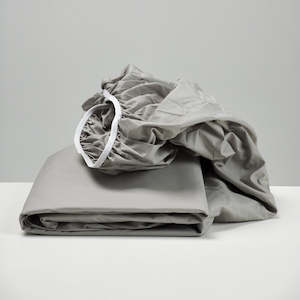 Smoke Cotton Fitted Sheet