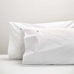 Household textile: White Cotton Pillowcases - Standard