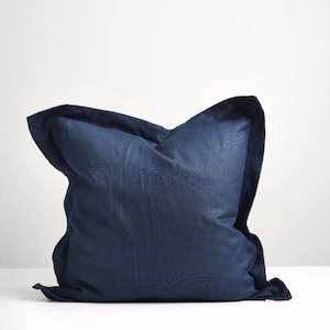 Household textile: Navy Linen European Pillowcase