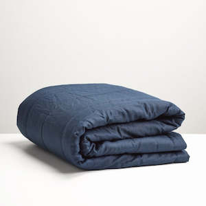 Household textile: Navy Linen Quilt