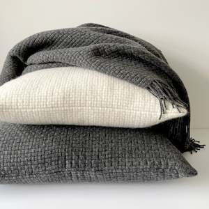 Cocoon Cashmere Merino Cushion - Grey