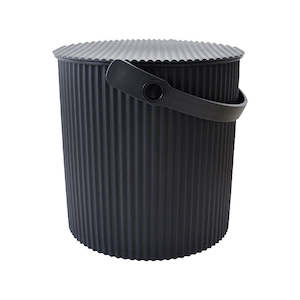 Omnioutil Storage Bucket with Lid - Black