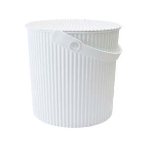 Omnioutil Storage Bucket with Lid - White