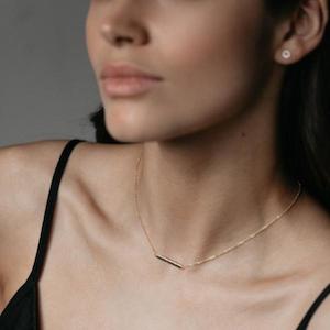 Household textile: Bar Necklace - Gold